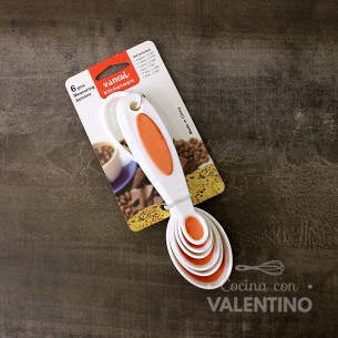 Set Cucharas Medidoras Plasticas Colores x6