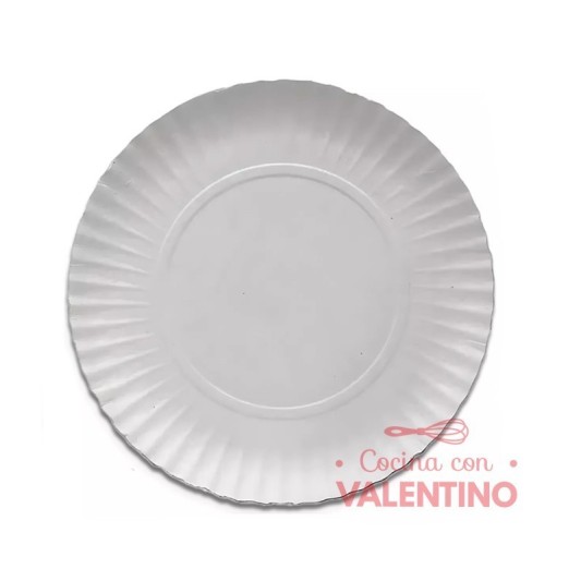 Plato Bandeja Carton Gris N°15 31 Cm - 1 Un