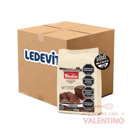 Mix Budin Ledevit Chocolate - 500 Grs - Pack 12 Un