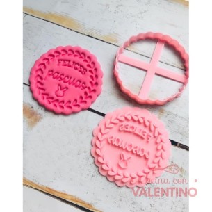 Cortante CookieKutter Blonda Espiga Felices Pascuas - 9 Cm