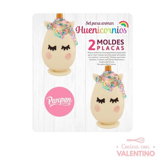 Set Placas Huevos Unicornio Parpen - 10cm