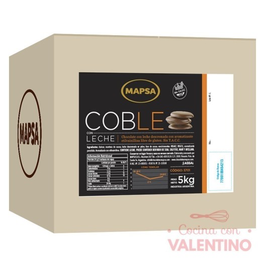 Chocolate Cobertura Mapsa COBLE Leche - 500 Grs - Pack 6 Un