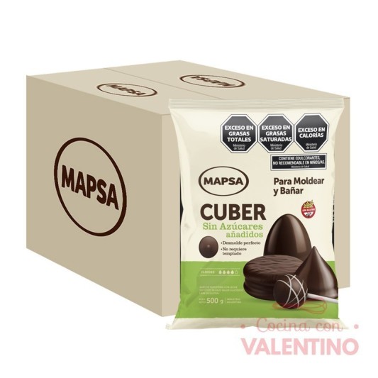 Baño de Moldeo Mapsa CuberSuiz Sin Azucar - 500 Grs - Pack 6 Un.