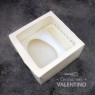 Caja Medio Huevo 14 o 15 cm Con Zocalo Para Macaron 17x17x11