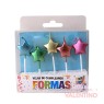 Vela Party Store Estrella Metalizada - 5 Un.
