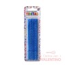 Vela Party Store Finita Torneada Celeste - 24 Un.