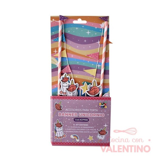 Banner Tortas Party Store Unicornios