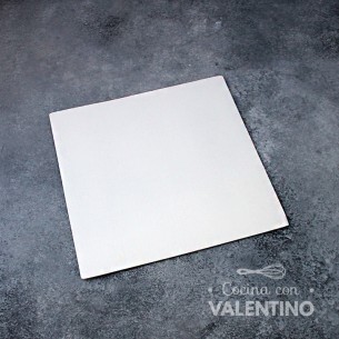 Base Cuadrada Carton Alprin Blanco 20x20