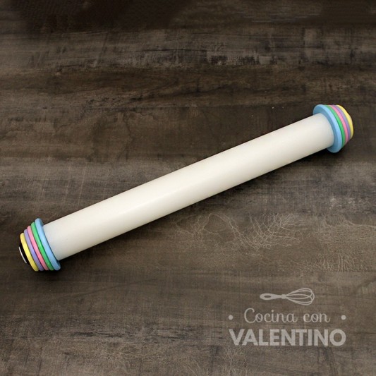 Palo de Amasar Blanco Cooper Antiadherente con Arandelas - 4x40