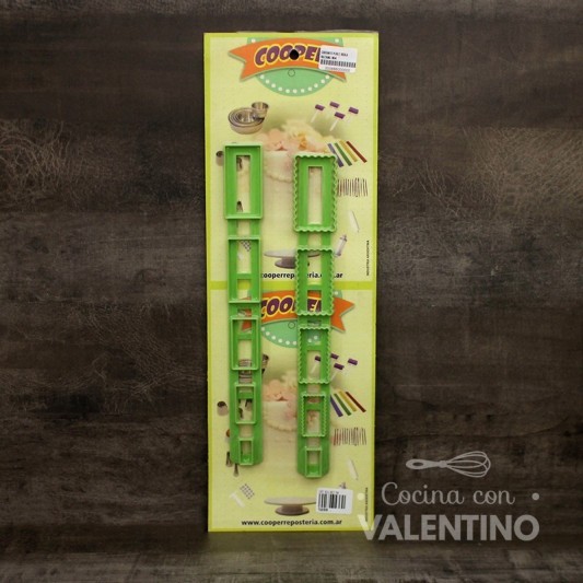 Cortante Plastico Cooper Regla Figuras Rectangular N° 4