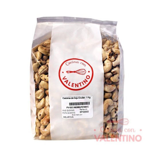 Castañas de Caju Enteras - 1 Kg