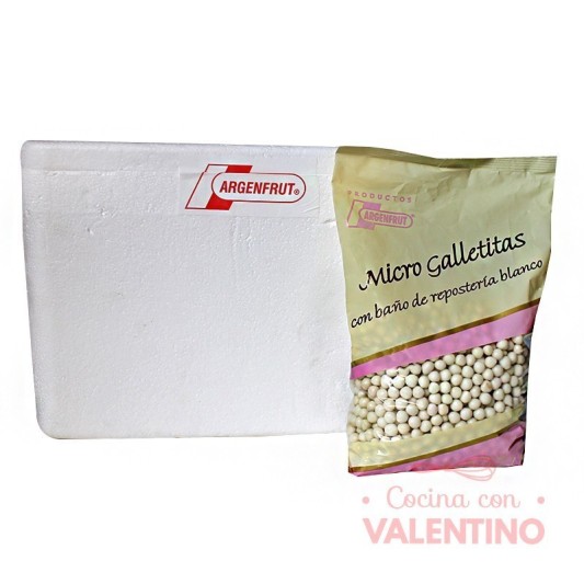 Galletitas con Baño Reposteria Blanco Argenfrut - 1 Kg - Pack 5 Un