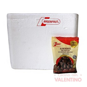 Almendra con Chocolate Argenfrut Leche - 120 Grs - Pack 12 Un