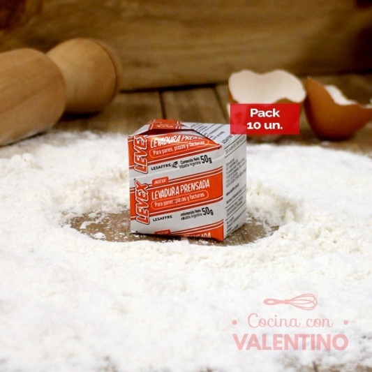 Levadura FRESCA Prensada Levex - 50 Grs - Pack 10 Un