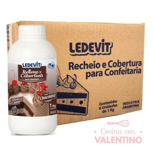 Rell. y Cob. Ledevit Chocolate - 1 Kg - Pack 6 Un