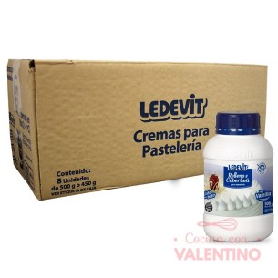 Rell. y Cob. Ledevit Vainilla - 500 Grs - Pack 8 Un