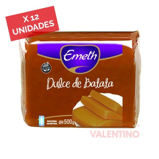 Dulce de Batata Emeth Sachet - 500 Grs - Pack 12 Un.