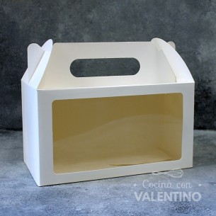 Caja Cartulina Estuche Con Visor Y Manija 25x13x14.5