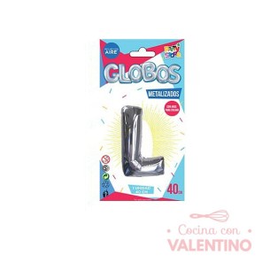 Globo Metalizado Chico 40 Cm - Plateado L