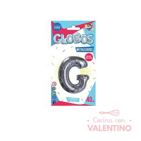 Globo Metalizado Chico 40 Cm - Plateado G