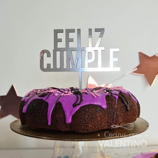 Topper ArcEnCiel Feliz Cumple Moderno