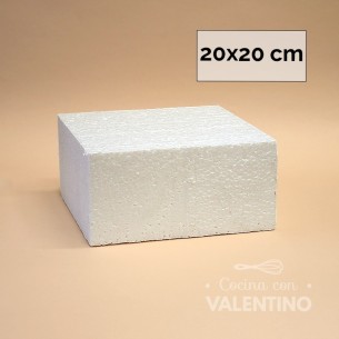 Torta Falsa Telgopor Cuadrada Alto 10 CM