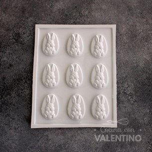 Placa Plastichok Huevos de Pascua con Conejo x9 1787A