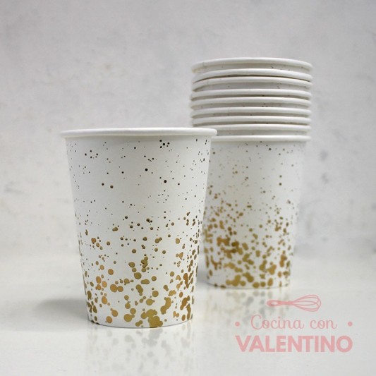 Vasos de Polipapel Línea Gold x10u