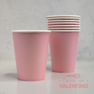 Vaso Polipapel Rosa - 10 Un