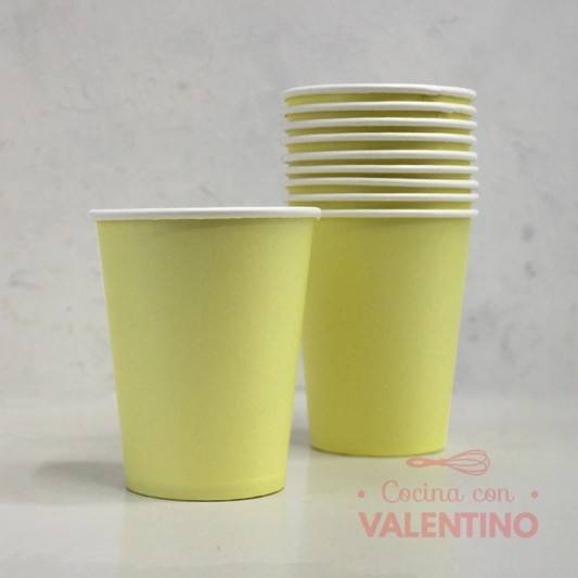 Vasos de Polipapel Color Amarillo x10u