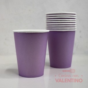 Vaso Polipapel Lila - 10 Un