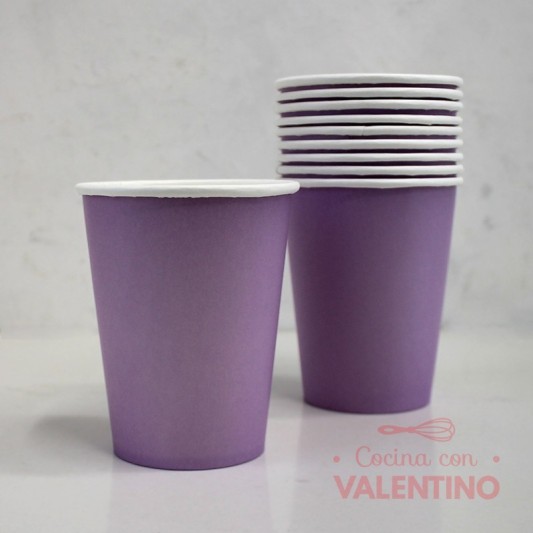 Vaso Polipapel Lila - 10 Un