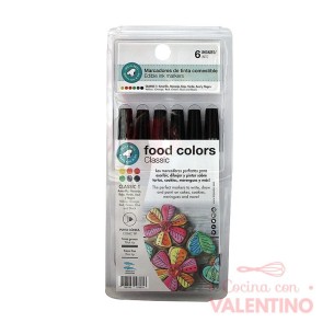 Marcador Comestible Food Color Negro - 6 Un
