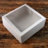 Caja Desayuno Blanca con Visor 22x22x10
