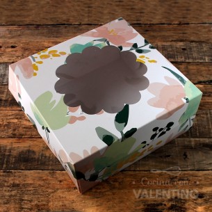 Caja Box Visor con flores  24x24x11