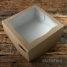 Caja Desayuno Kraft con Visor 22x22x10