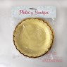 Plato Scallop Amarillo con borde dorado x10u