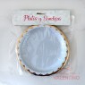 Plato Scallop Celeste Borde Dorado - 10 Un