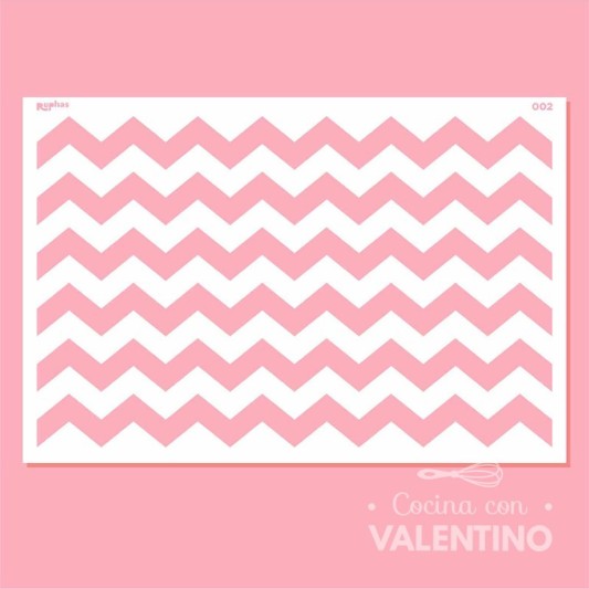 Stencil Ruphas Tortas T002 Chevron