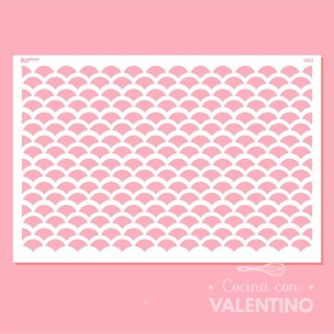 Stencil Ruphas Tortas T005 Escamas
