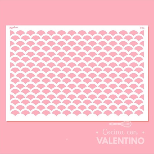 Stencil Ruphas Tortas T005 Escamas