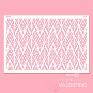 Stencil Ruphas Tortas T010 Hojas