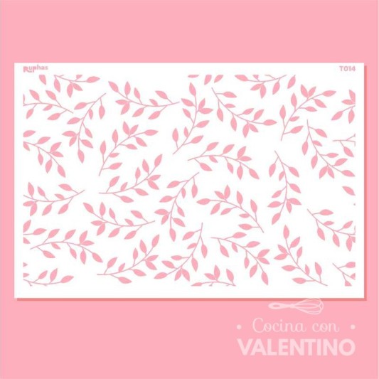 Stencil Ruphas Tortas T014 Ramitas