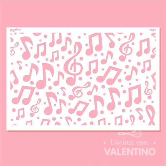 Stencil Ruphas Tortas T017 Musica