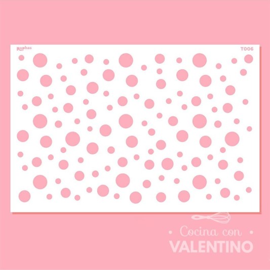 Stencil Ruphas Tortas T006 Lunares
