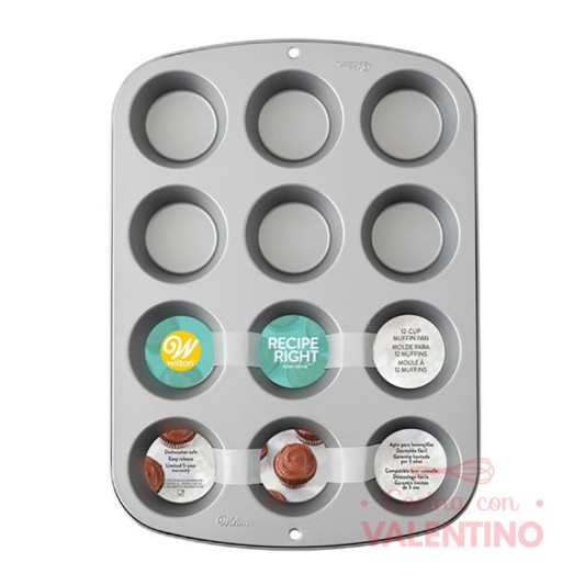 Molde Muffin Wilton Recipe Right - 12 Un
