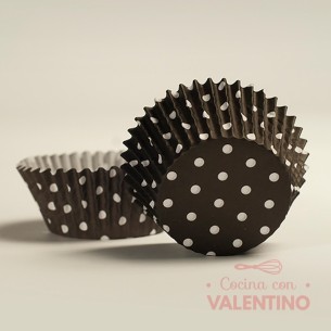 Pirotines N°10 Con Puntitos Blancos - Negro - 10u. MoldPack