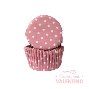 Pirotines N°10 Con lunar blanco - Rosa Pastel - 25u. Convida