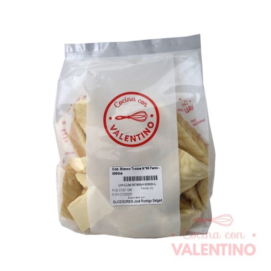 Chocolate Cobertura Fenix Blanco Trozos N°90 - 500 Grs.