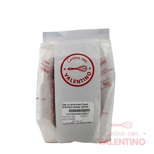 Chocolate Cobertura Fenix Leche N°83 - 200 Grs